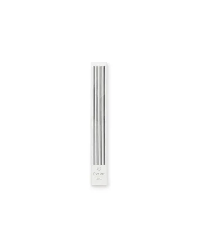 10" Porter Straws (Silver)
