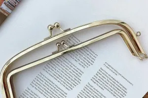22cm Light Gold Double Purse Frame Bag Hanger 22cm x 8cm