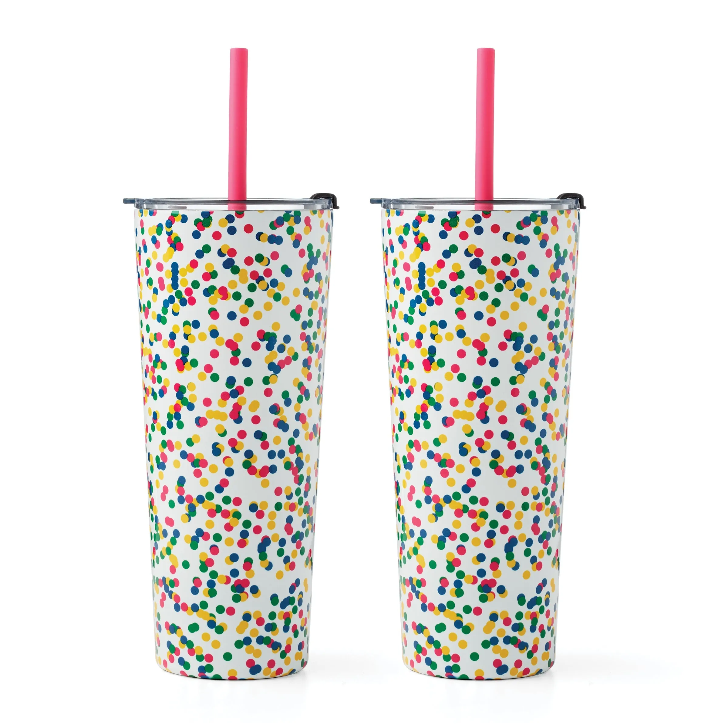 24 Oz Confetti Insulated Tumblers, Set Of 2