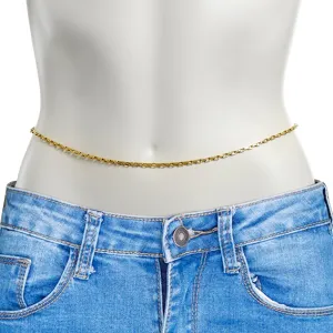 27 Inch Gold Tone Luscious Links Stainless Steel Waist Chain