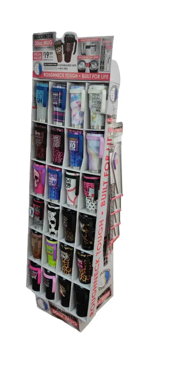 30 oz Insulated Stainless-Steel Cup with Handle Assortment Floor Display - 36 Pieces Per Retail Ready Display 88360