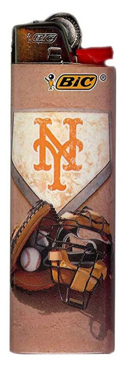 (7 Lighters) BIC New York Mets Cigarette Lighters MLB Officially Licensed