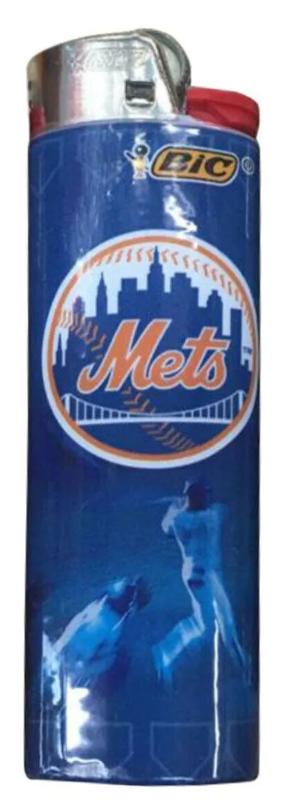 (7 Lighters) BIC New York Mets Cigarette Lighters MLB Officially Licensed
