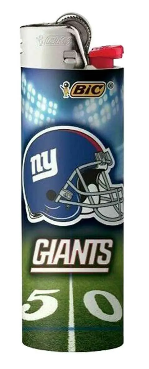 (7 Pack) BIC NFL New York Giants Lighters All Brand New and Officially Licensed
