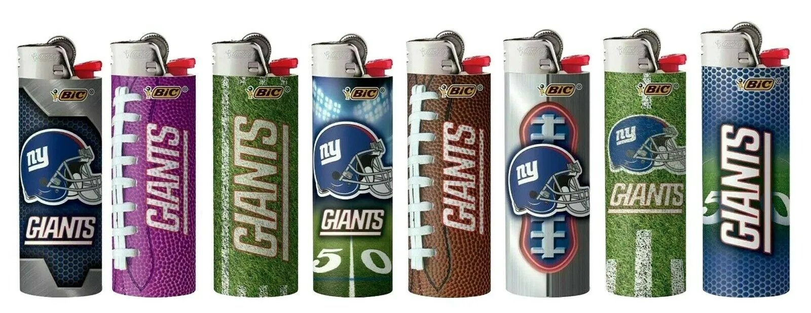 (7 Pack) BIC NFL New York Giants Lighters All Brand New and Officially Licensed