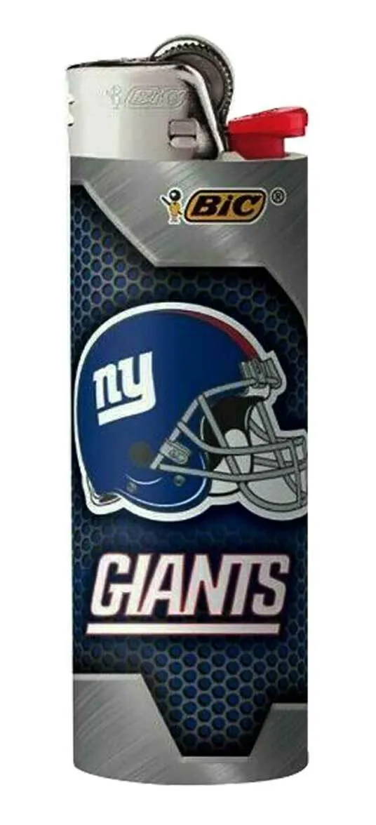 (7 Pack) BIC NFL New York Giants Lighters All Brand New and Officially Licensed