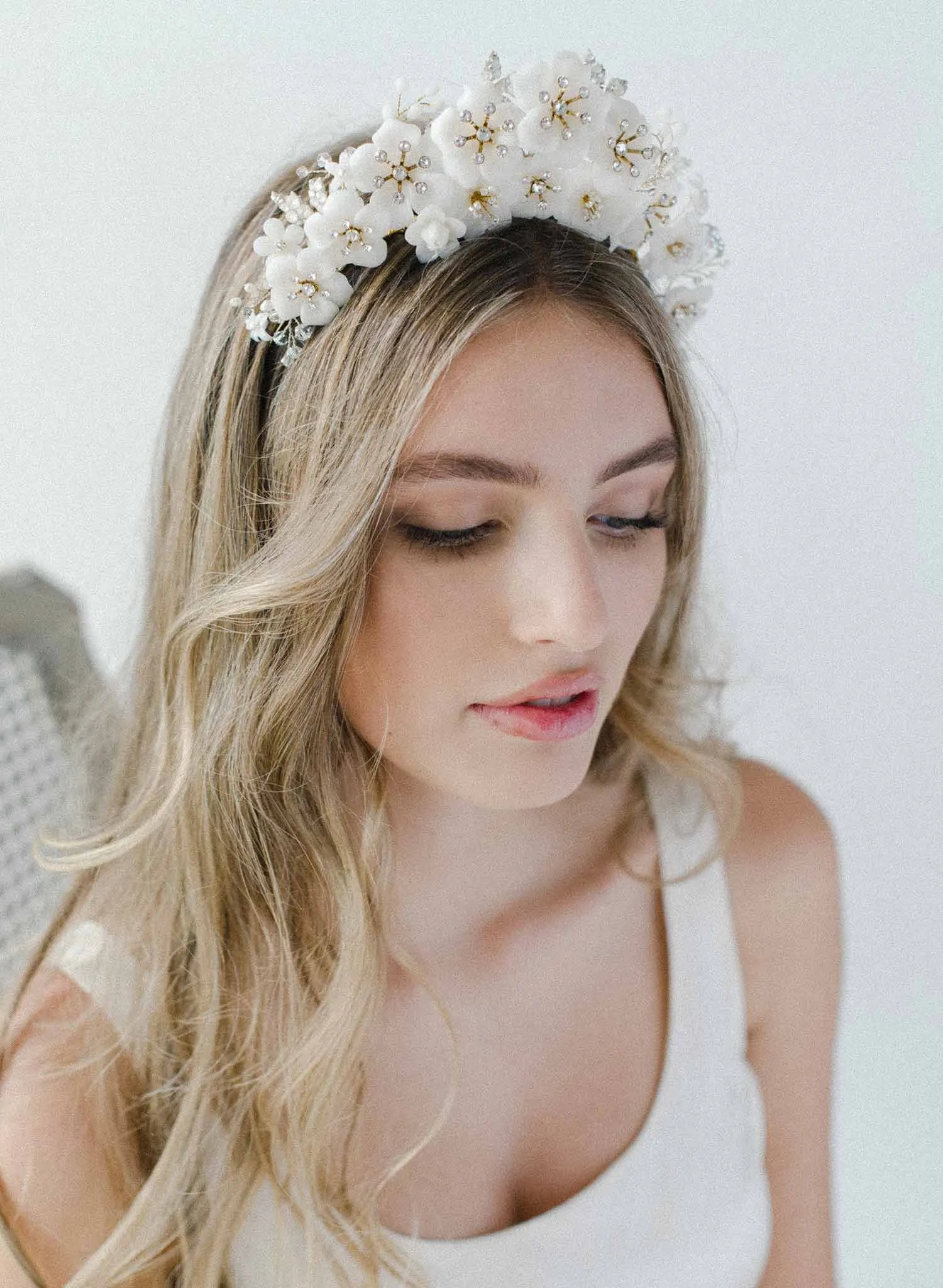 Alabaster flower crown - Style #2010