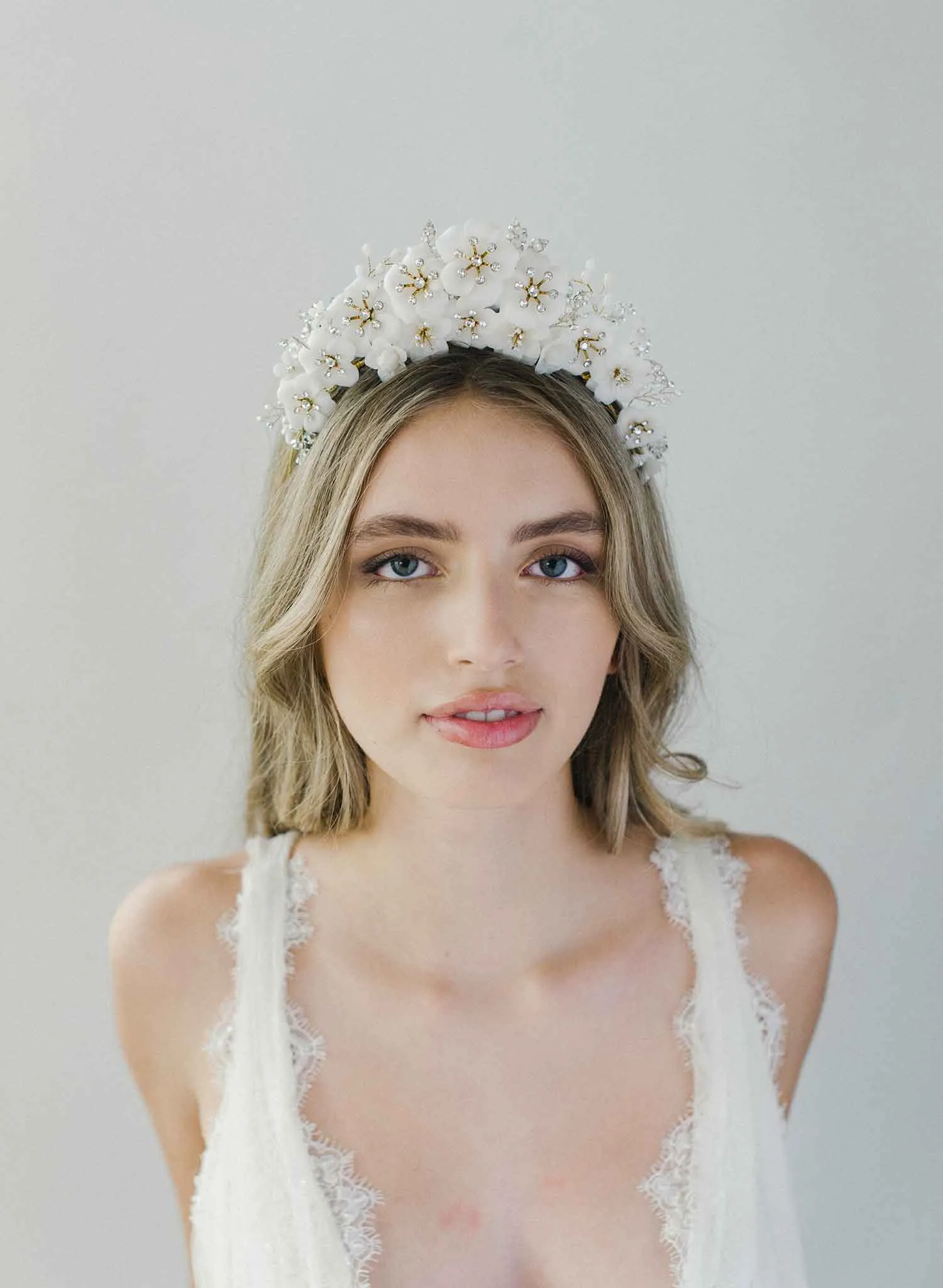 Alabaster flower crown - Style #2010