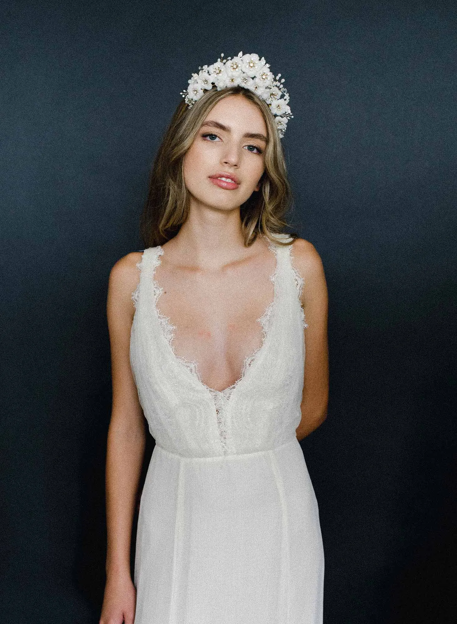 Alabaster flower crown - Style #2010