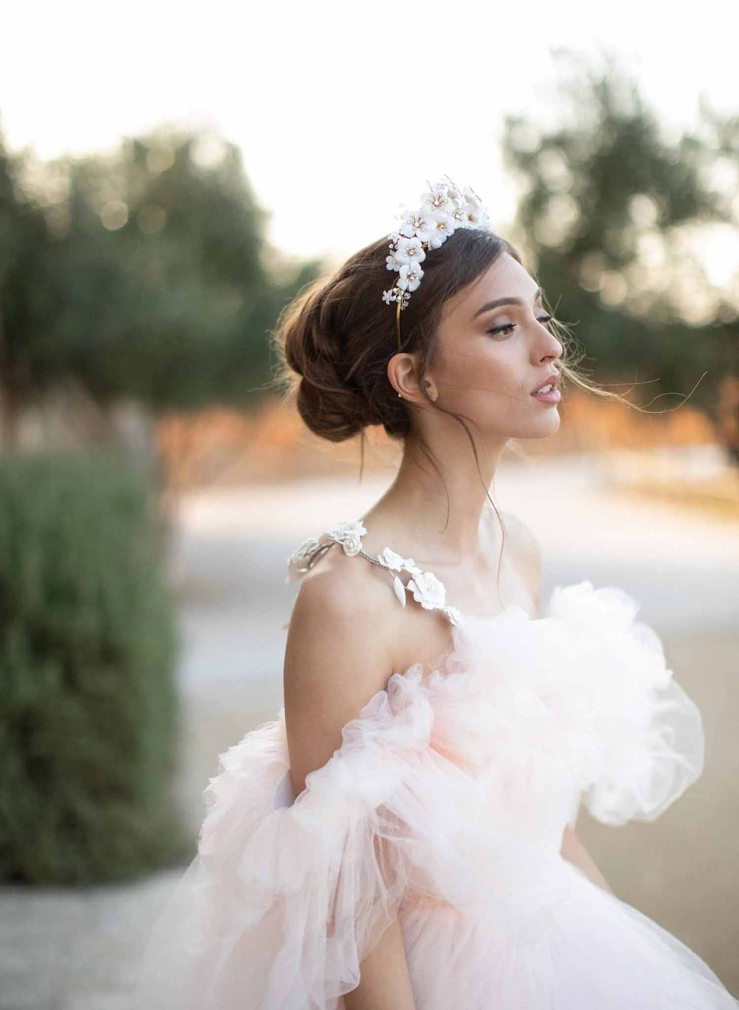 Alabaster flower crown - Style #2010
