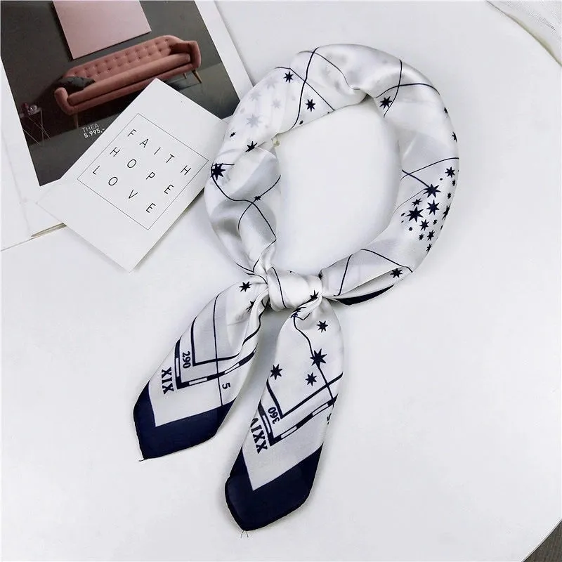Alloy Korea  Scarf  (1 Scallop Floral Blue)   Nhmn0370-1-scallop-floral-blue