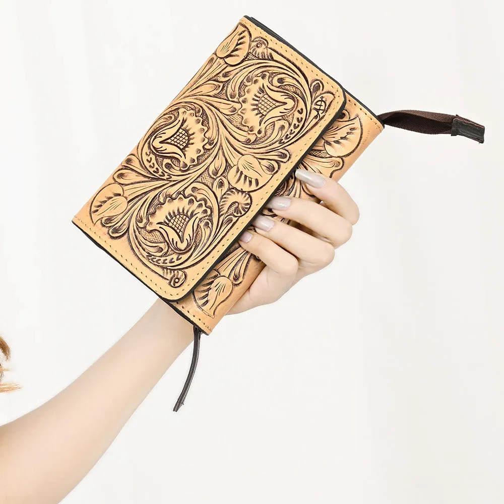 American Darling ADBGZ797A Clutch Hand Tooled Genuine Leather Women Bag Western Handbag Purse