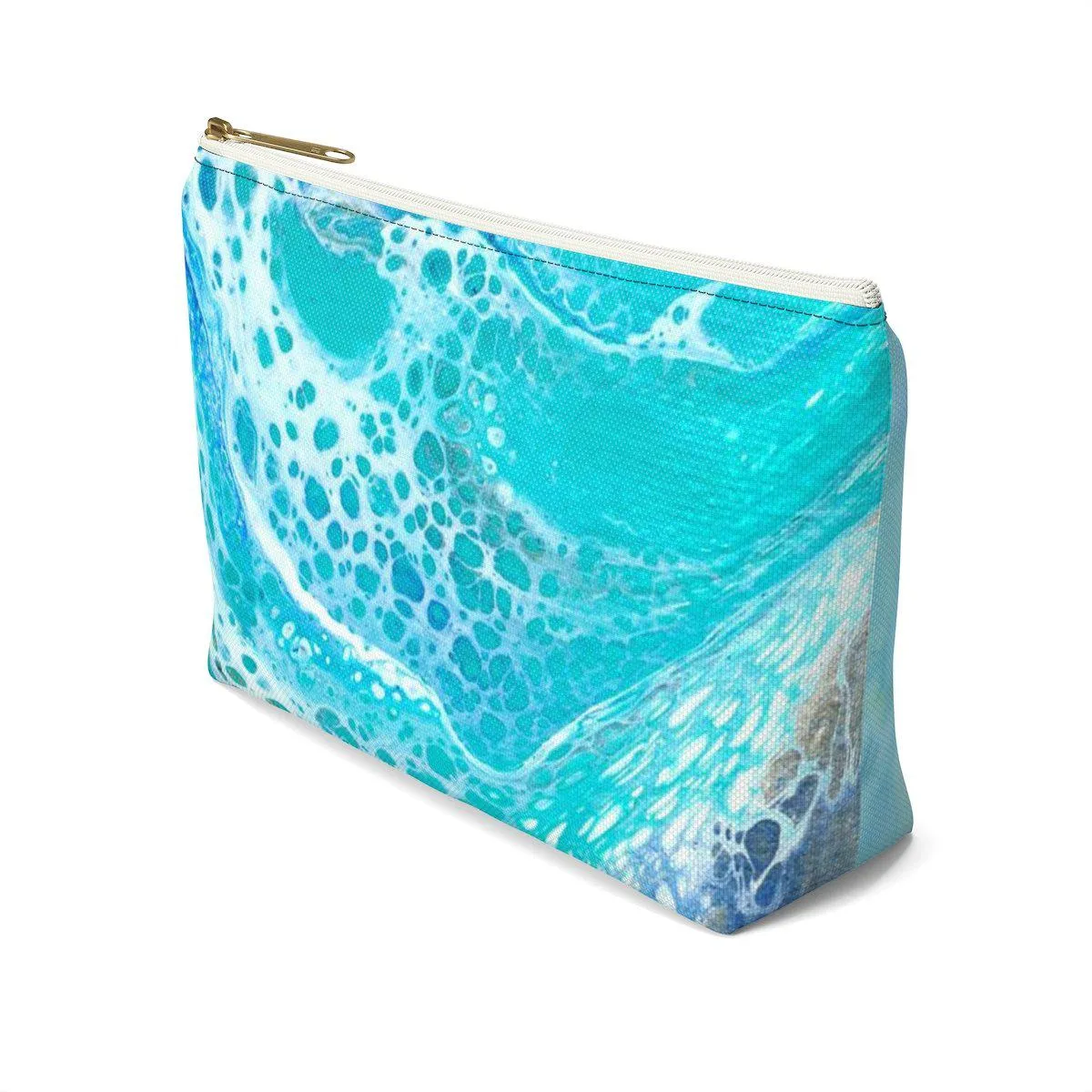 Anna Maria Island Watercolor Map Accessory Pouch w T-bottom with Tranquil Waters Back