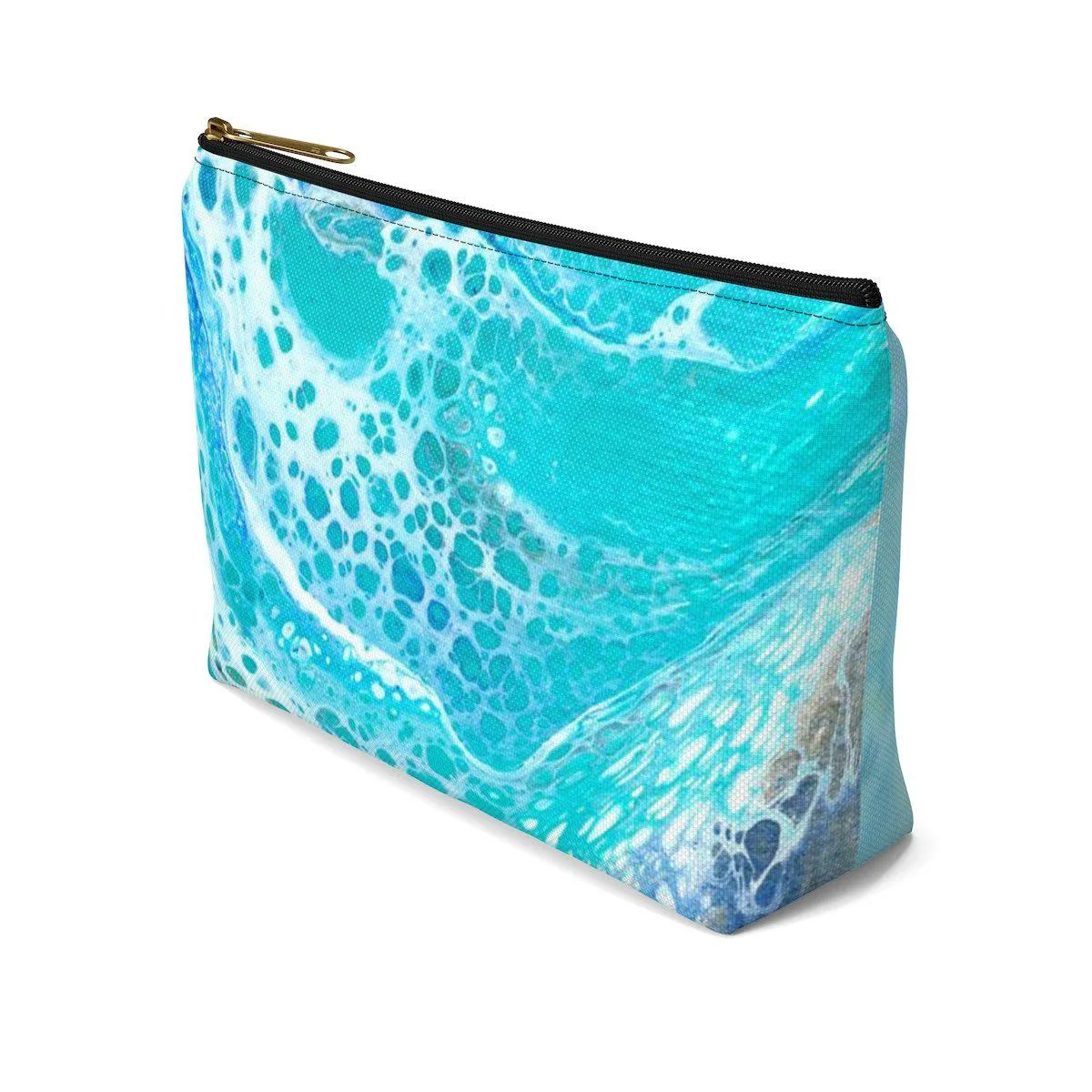 Anna Maria Island Watercolor Map Accessory Pouch w T-bottom with Tranquil Waters Back