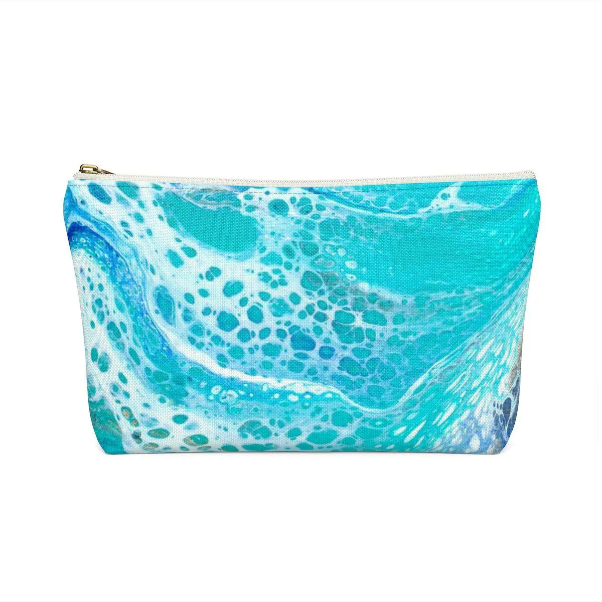 Anna Maria Island Watercolor Map Accessory Pouch w T-bottom with Tranquil Waters Back