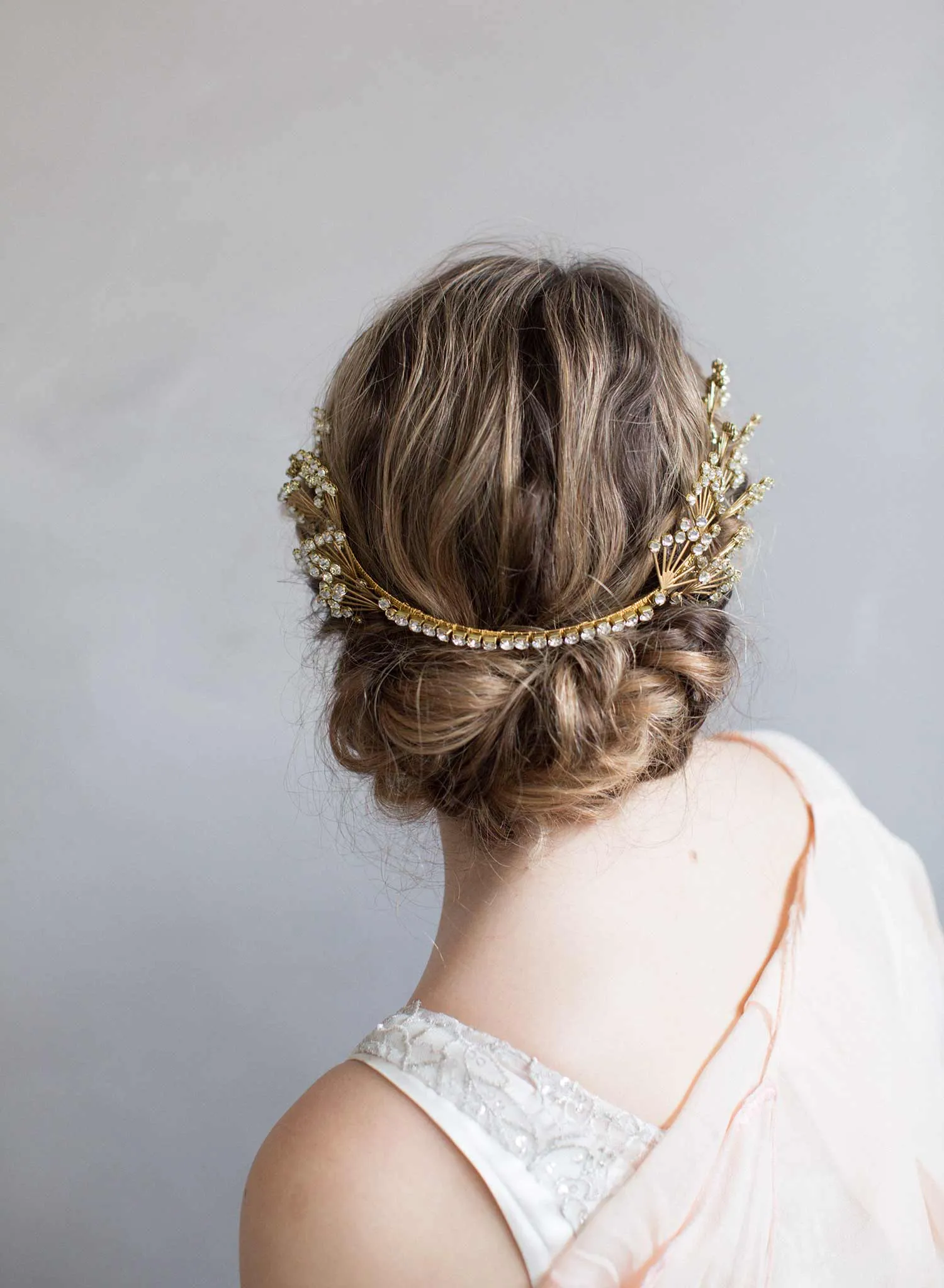 Art deco crystal flare headband - Style #801