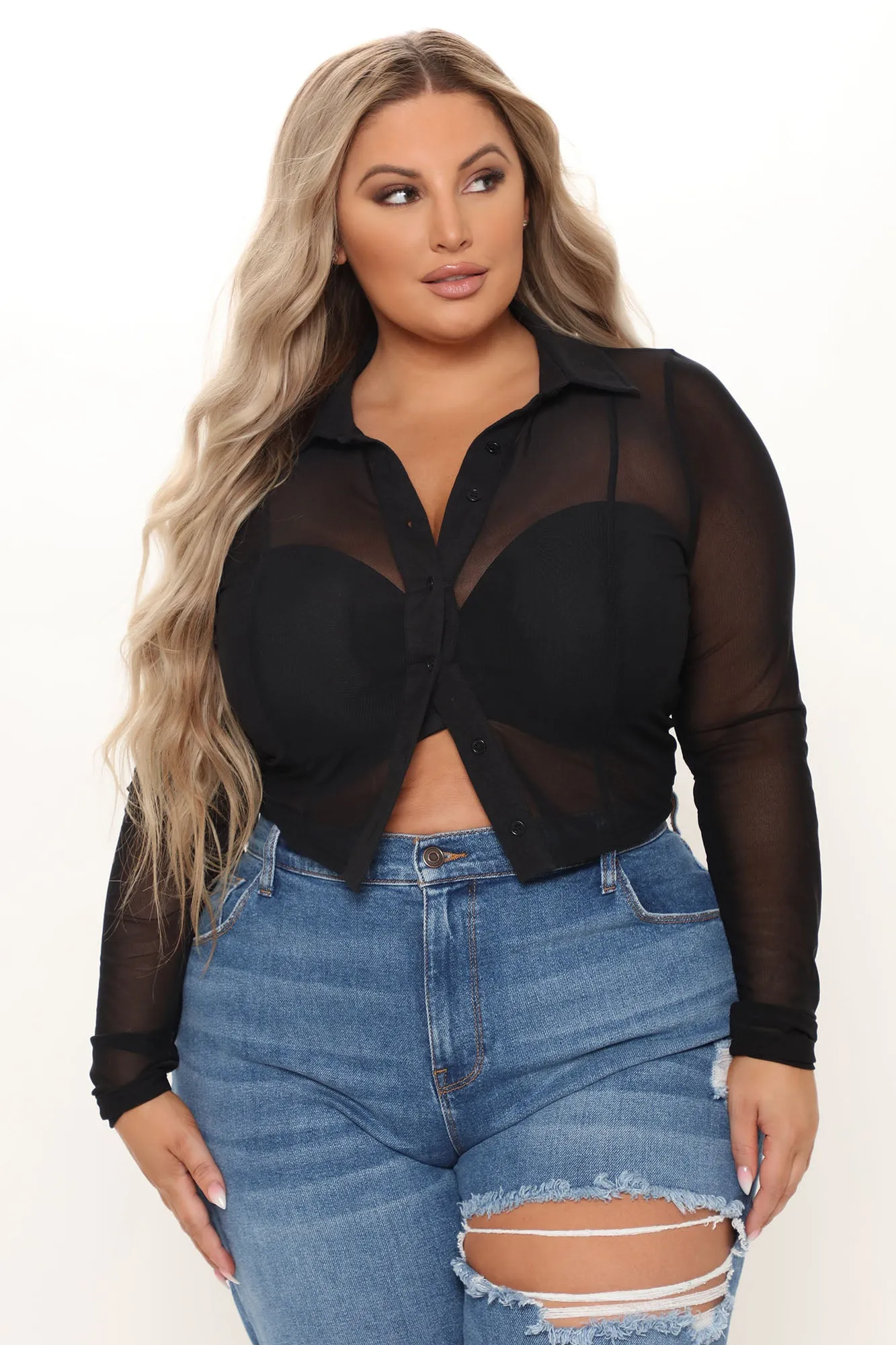 As You Sheer Mesh Shirt - Black