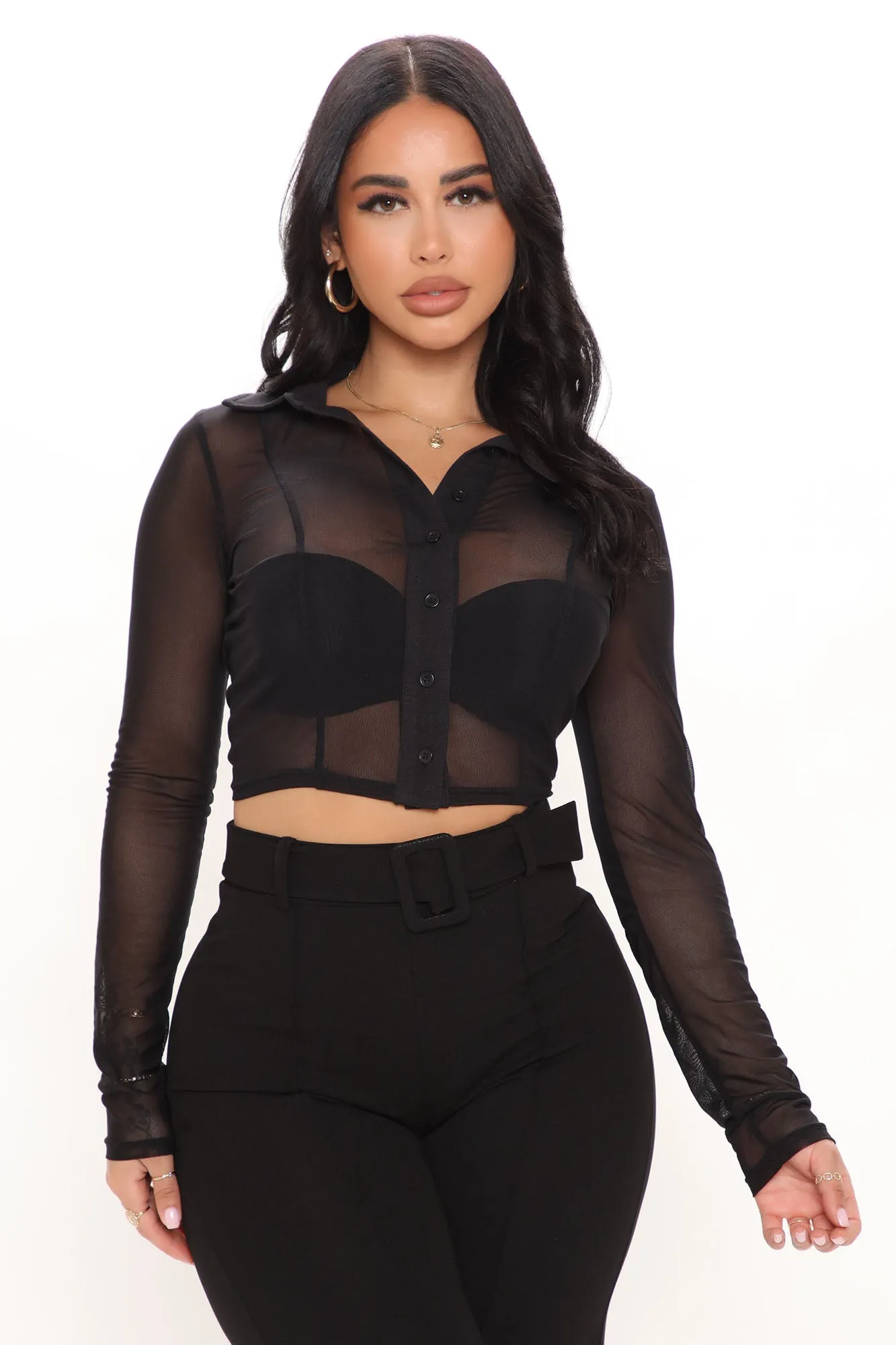 As You Sheer Mesh Shirt - Black