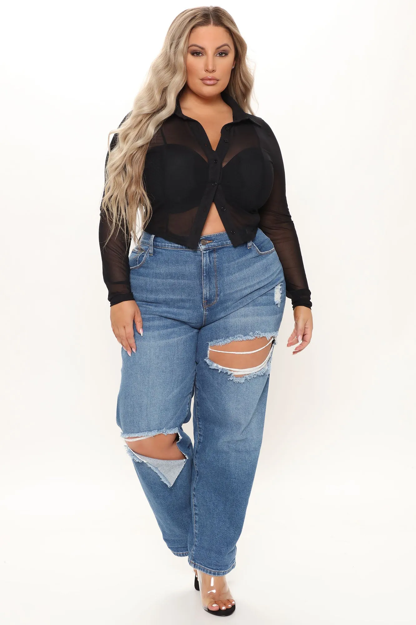 As You Sheer Mesh Shirt - Black