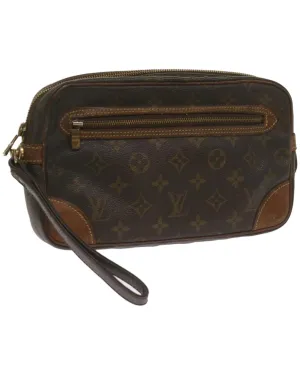 Authentic Monogram Clutch Bag with Dragonne Strap