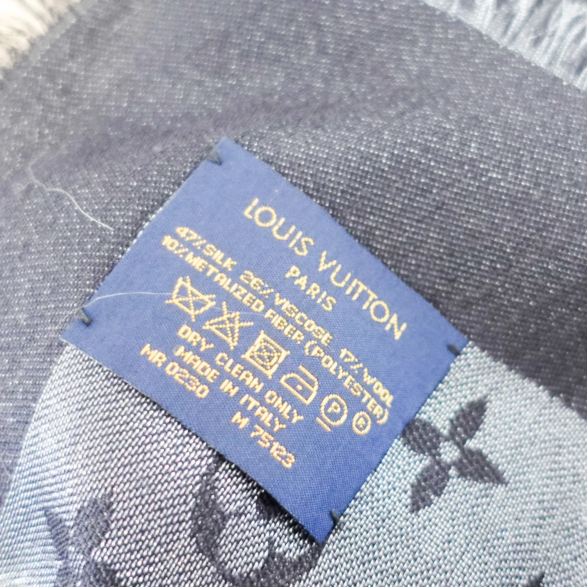 Black monogram shawl RRP £450