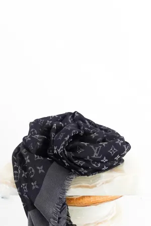 Black monogram shawl RRP £450