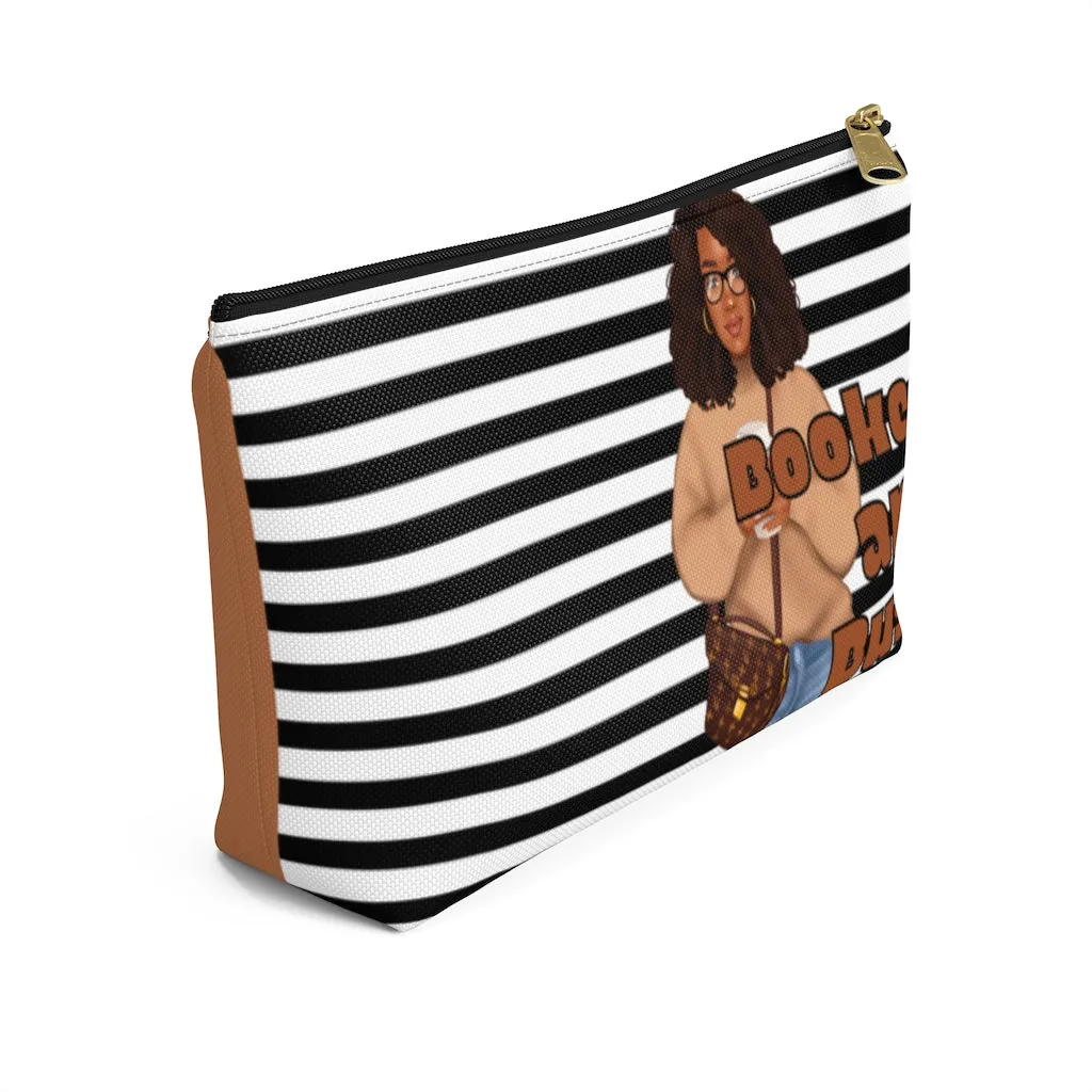 BOOKED AND BUSY B&W Accessory Pouch w T-bottom
