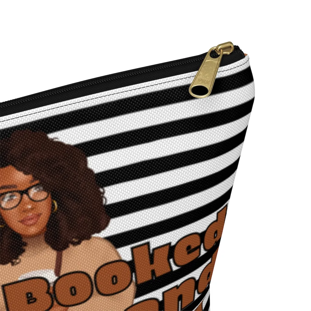 BOOKED AND BUSY B&W Accessory Pouch w T-bottom