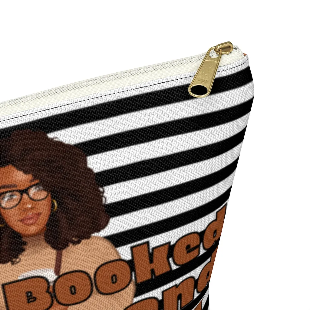 BOOKED AND BUSY B&W Accessory Pouch w T-bottom