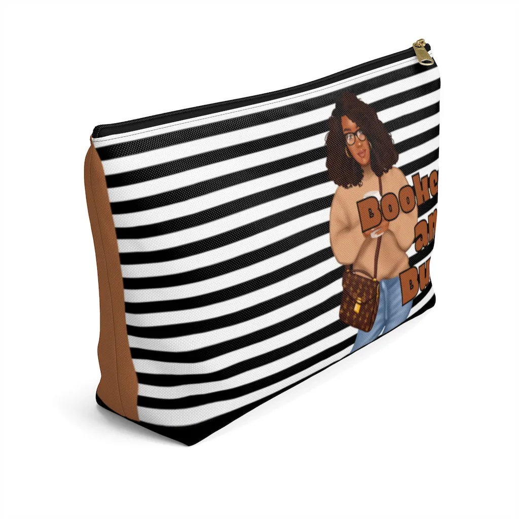 BOOKED AND BUSY B&W Accessory Pouch w T-bottom