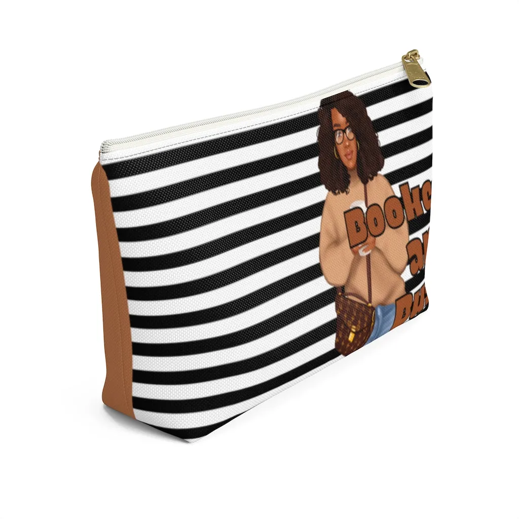 BOOKED AND BUSY B&W Accessory Pouch w T-bottom