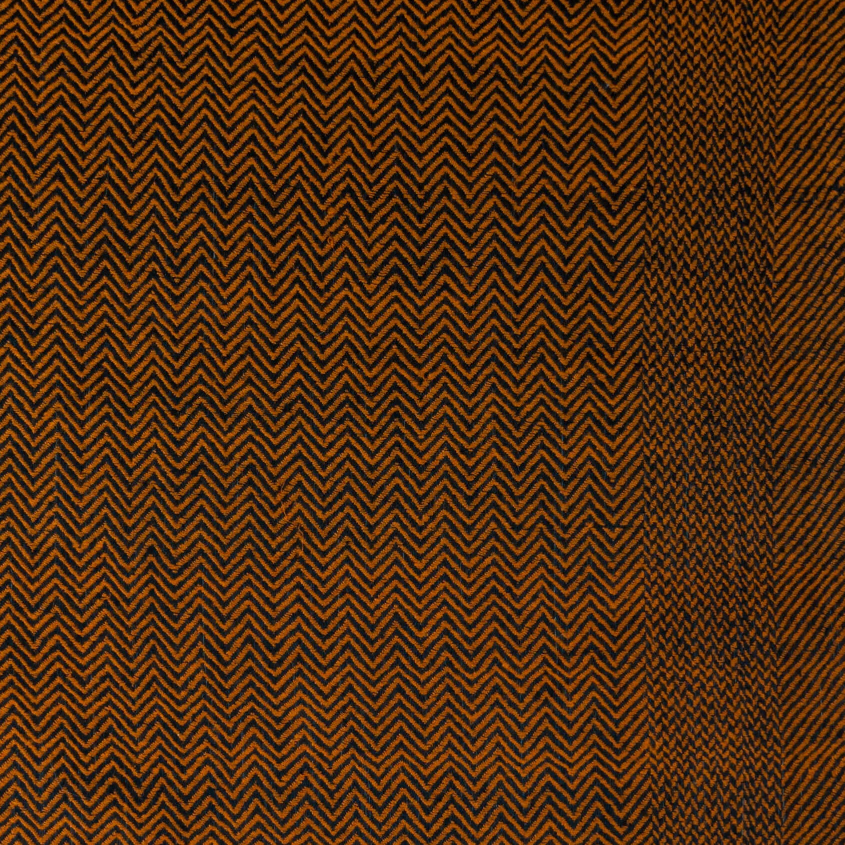 Burnt Orange and Black Pashmina Cashmere Shawl