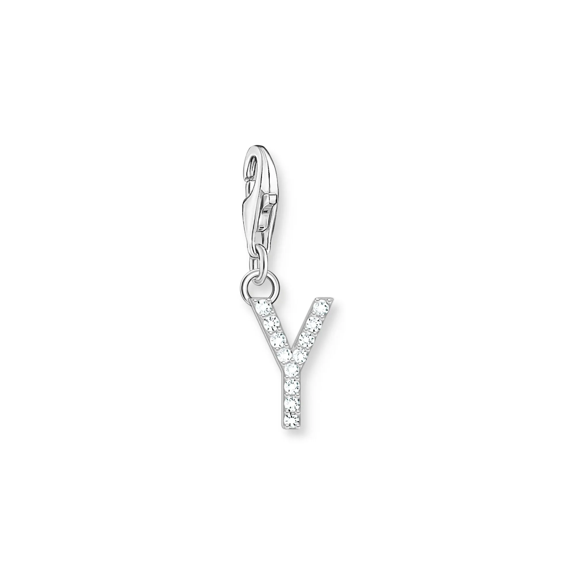 Charm Pendant letter Y silver