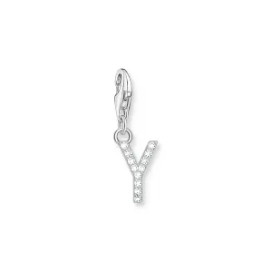 Charm Pendant letter Y silver