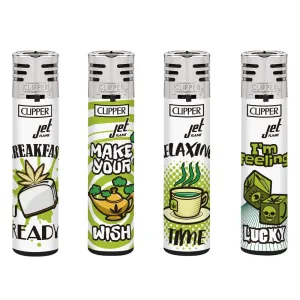 Clipper - Jet Flame Lighter - Religious Leaves