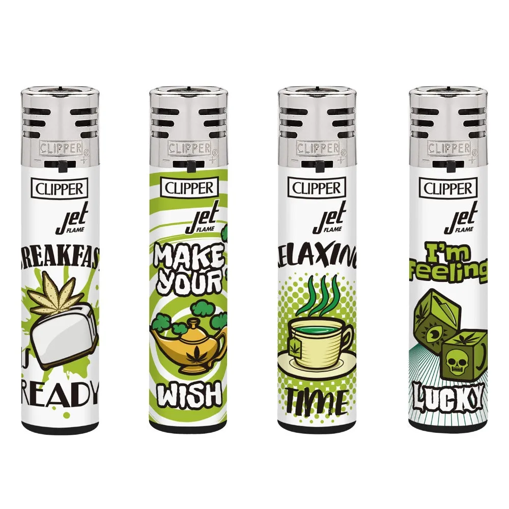 Clipper - Jet Flame Lighter - Religious Leaves