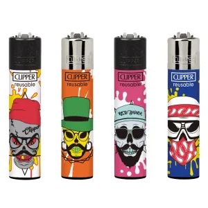 Clipper Lighter - Skull Reflections
