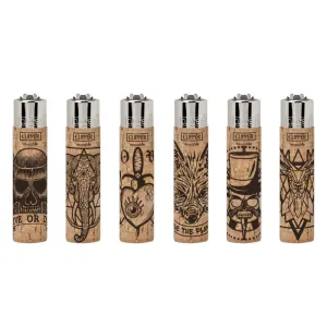 Clipper Lighter - Tattoo Cork - Natural Cork  Case