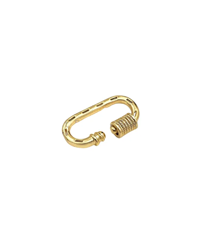 Colorful Gold Baguette Carabiner