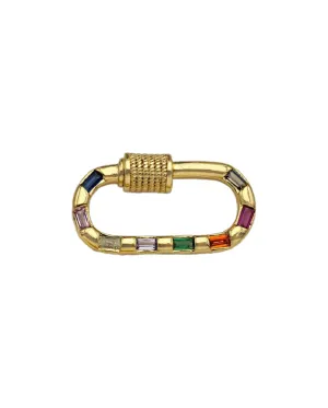 Colorful Gold Baguette Carabiner