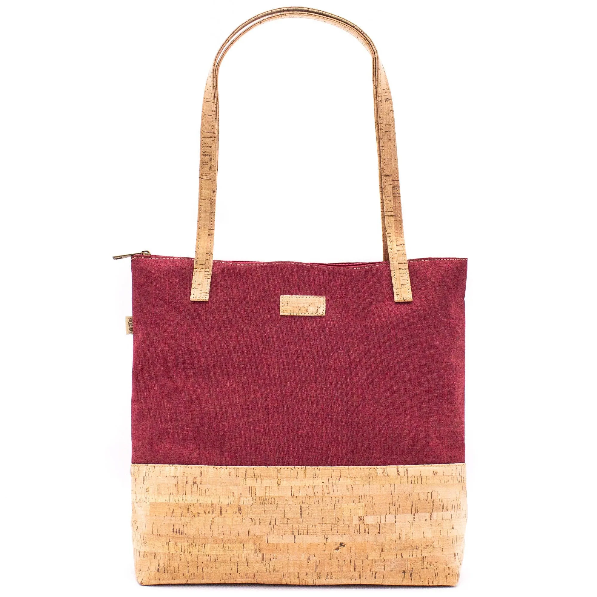 Cork with red fabric women's Tote bag BAG-2057-B