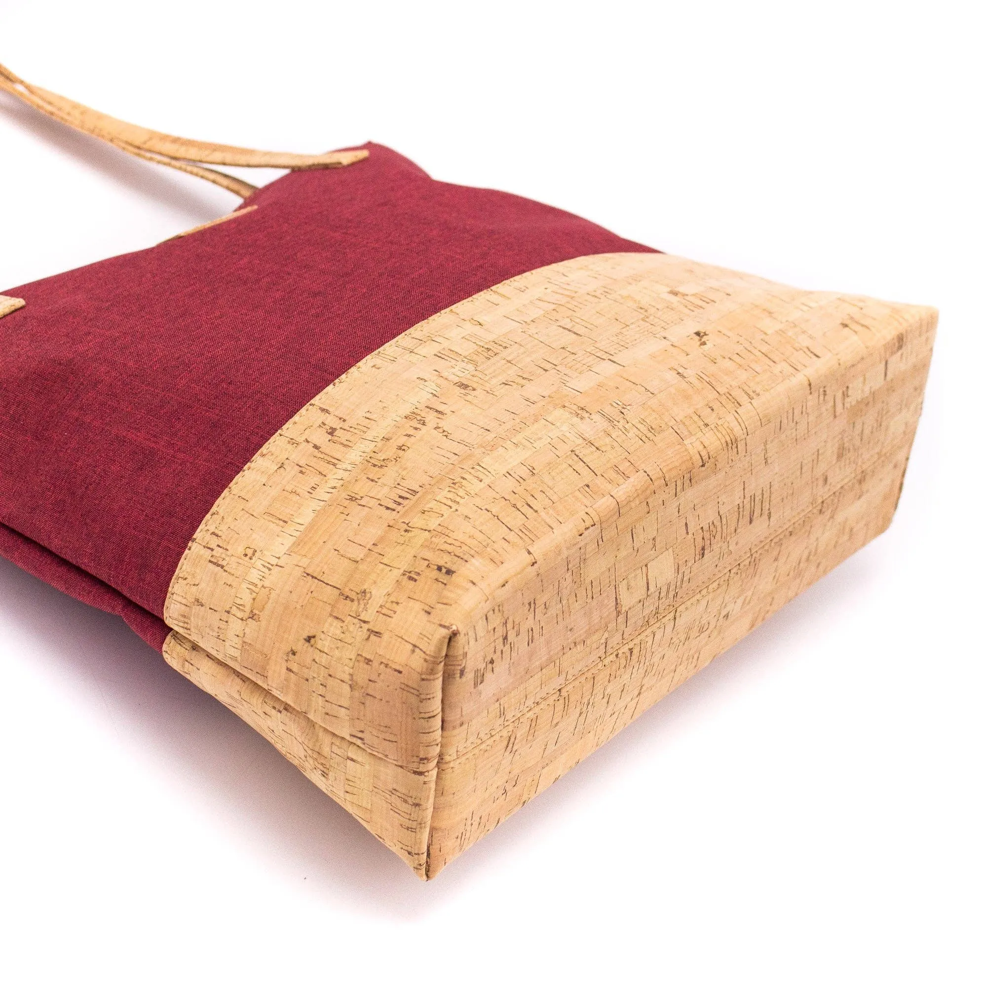 Cork with red fabric women's Tote bag BAG-2057-B