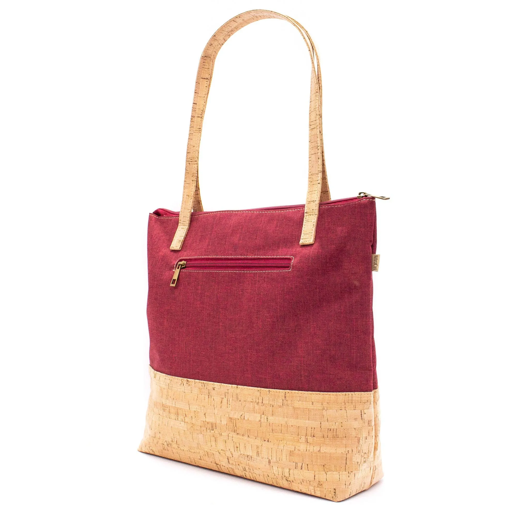 Cork with red fabric women's Tote bag BAG-2057-B