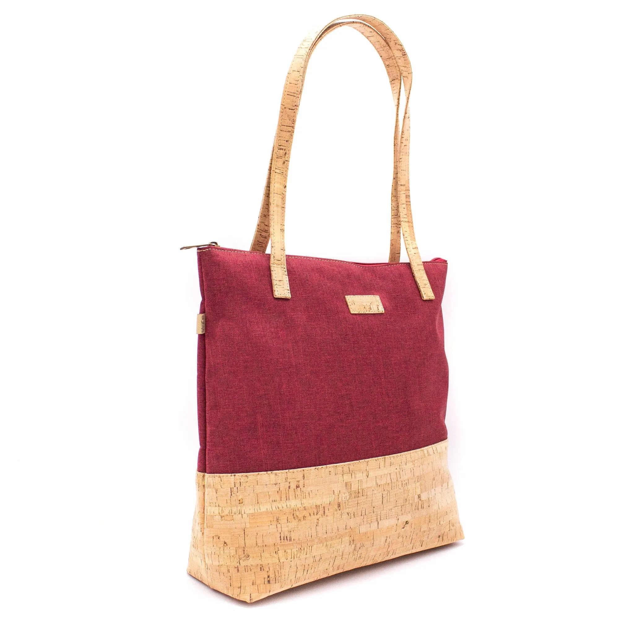 Cork with red fabric women's Tote bag BAG-2057-B