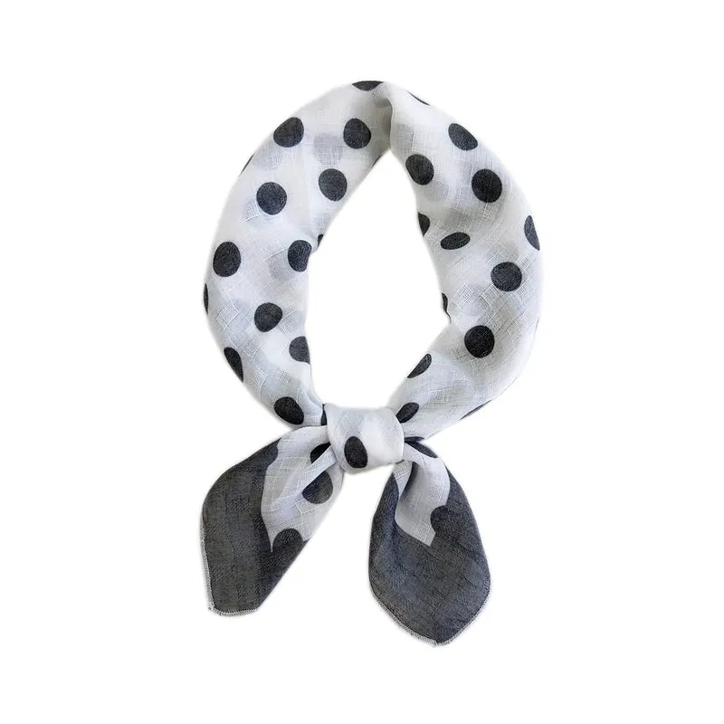 Cotton Linen Small Square Scarf