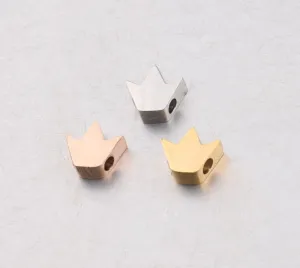 Crown Beads - Crown Charm - Princess Crown Charm - Queen Crown Charm - Head Crown Charm Pendants - Gold Silver Rose Gold Jewelry Making