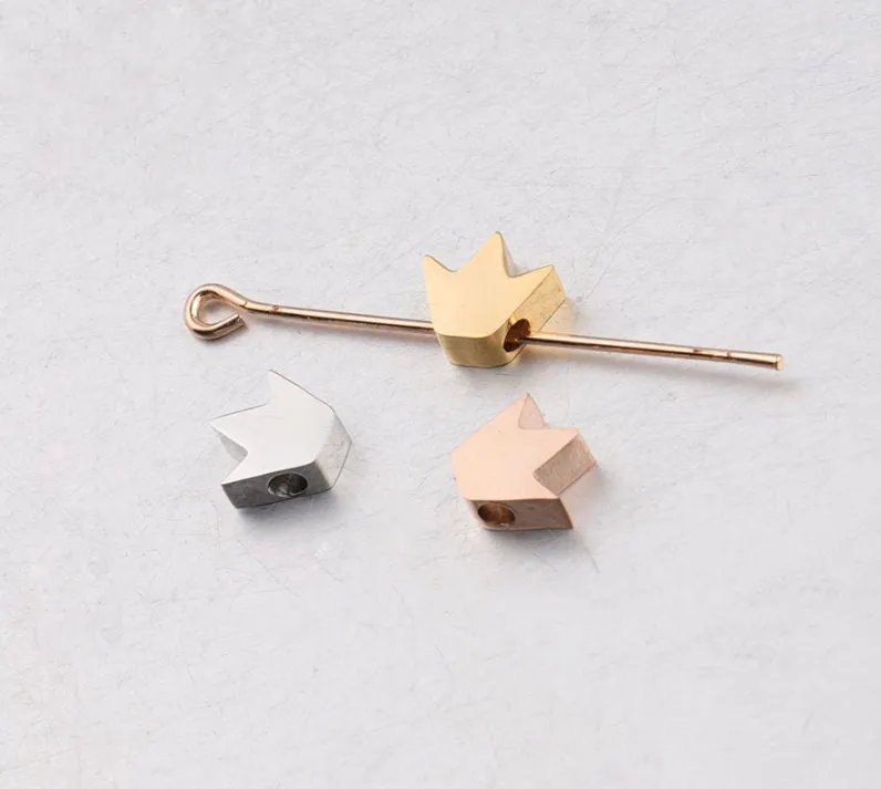 Crown Beads - Crown Charm - Princess Crown Charm - Queen Crown Charm - Head Crown Charm Pendants - Gold Silver Rose Gold Jewelry Making