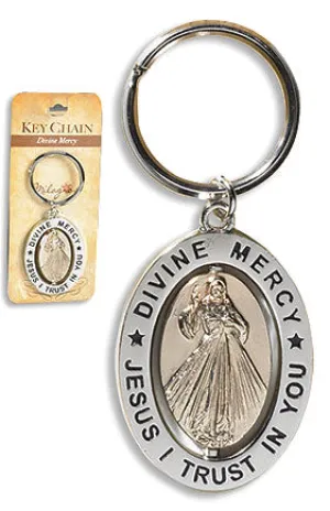 Divine Mercy Revolving Key Ring