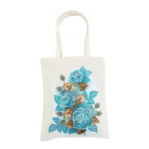 DIY Diamond Painting Handbag Reusable Shoulder Shopping Tote (BB008 Flower)