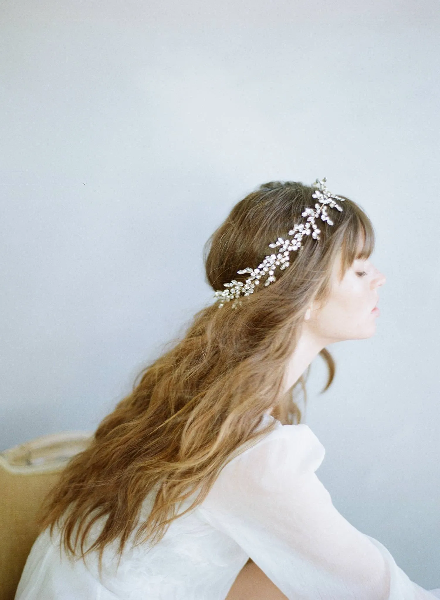 Dramatic crystal burst headpiece - Style #798